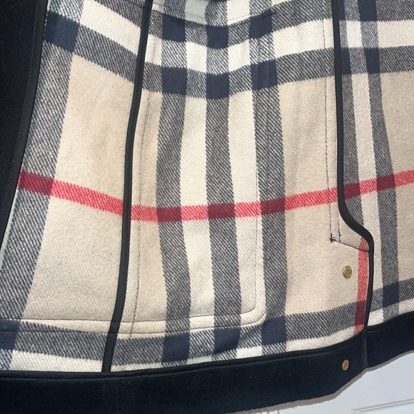 BURBERRY Brit “Blackwell' Wool Duffle Toggle Coat with hood Black size 6 - Picture 6 of 15